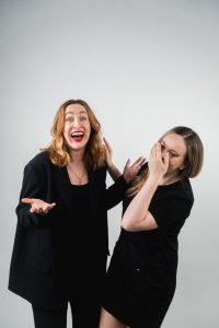 Aleksandra Marciniak i Martyna Włodarczyk podczas sesji zdjęciowej do szkolenia „Biznes bez filtra”
