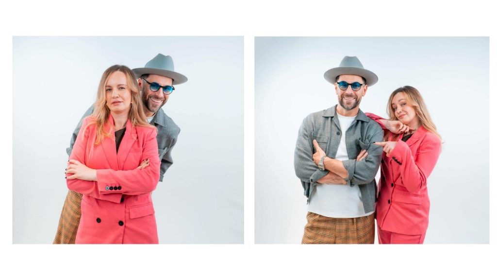 Robert Motyka i Aleksandra Marciniak pozują podczas sesji zdjęciowej do wywiadu, zdjęcie Agnieszki Bielicz