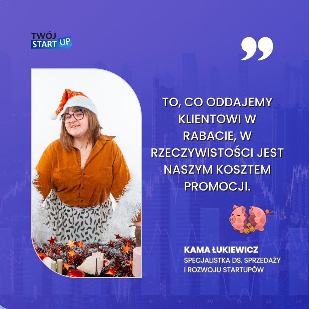 Cytat Kamy Łukiewicz o rabatach jako koszcie promocji w kontekście trendów sprzedaży 2026