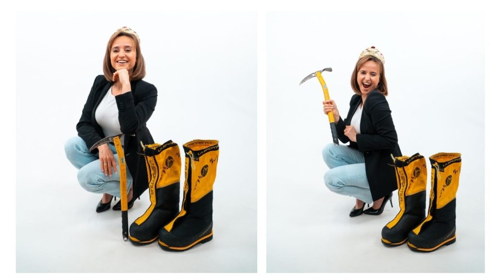 Miłka Raulin podczas sesji zdjęciowej nawiązującej do Korony Ziemi